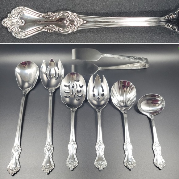 Reed & Barton Other - Reed & Barton 18/10 Stainless Heritage Mint Marlborough Serving Utensil Set Of 7